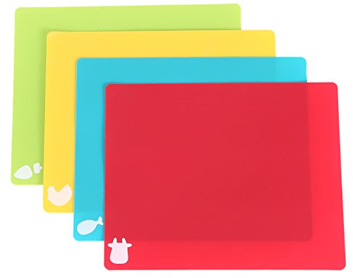 Tablas de Cortar Alimento Profesional Polietileno Antideslizante Plastico Tablas Para Cortar Set de 4 38*30cm