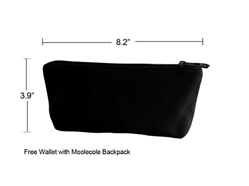 Moolecole sac à dos en cuir sac à dos ordinateur portable sac à dos avec des oreilles de chat, avec 1pc portefeuille