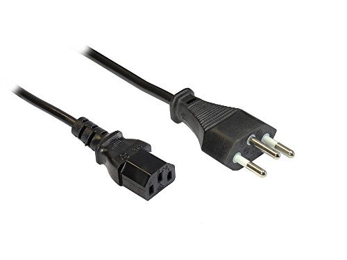 Preisvergleich Produktbild Netzkabel mit Kaltgerätebuchse, Schweiz, 1,8m, Good Connections®