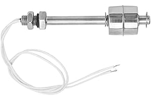 SAGASAVE 1 Stück Flüssigkeitsstandssensor, 150 mm Vertikaler Edelstahl Flüssigkeitsstandssensor Horizontaler Schwimmerschalter für Wassertank Pool Waschbecken Fischbecken