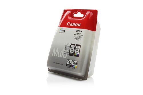 Original Tinte passend für Canon Pixma MG 2500 Series Canon PG-545 CL 546 8287B005 – 2x Premium Drucker-Patrone – Schwarz, Cyan, Magenta, Gelb – 1×180 & 1×180 Seiten – 2 x 8 ml - 3