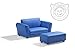 BLUE PU LEATHER LAZYBONES KIDS TWIN SOFA Chair/Seat/Armchair/Sofa for Children/Childs