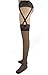Produktbild Cindio erotische Straps-Strumpfhose mit Abschluß aus schwarzer Spitze. Größe: XS-S