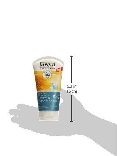 lavera After Sun Dusch Bodymilk Bio Aloe Vera ∙ Intensive Feuchtigkeit ∙ Kühlt und entspannt die Haut ∙ Für eine langanhaltende Bräune ∙ vegan ✔ Bio Pflanzenwirkstoffe ✔ Naturkosmetik ✔ Natural & innovative ✔ Sonnenpflege 1er Pack (150ml) - 4