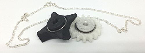 Fidget Hand Spinner Pendant - Ultra Fast Bearings - Toy Great Gift necklace dual Sun & Star (Single Spinners)