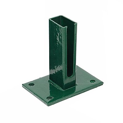 Dübelplatte 15 x 10cm RAL6005 Pfostenschuh