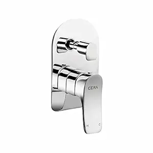 Cera Perla F1012702 Stainless Steel Single Lever Exposed Part of Concealed Diverter (Silver)