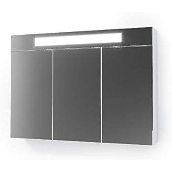 Held Möbel Bolgona Spiegelschrank, Holzwerkstoff, Weiß, 20 x 90 x 68 cm