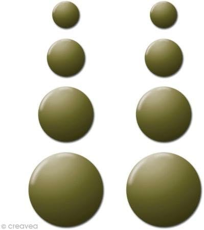 Hot Fix Metal Forms Dome 4 / 5 / 6 / 7 mm 114 Pcs. Antique Bronze