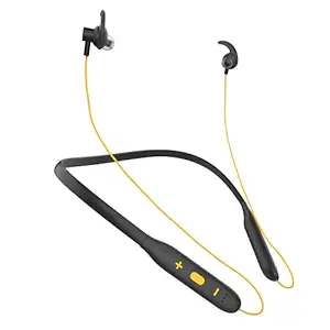 Techfire Tune 200 Wireless Bluetooth In Ear Neckband Headphone with Mic (Yellow)