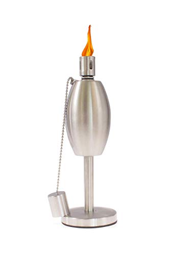 Preisvergleich Produktbild Unbekannt Melinera Tischfackel aus gebürstetem Edelstahl Dreieck