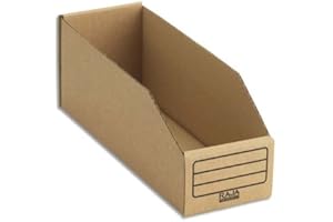 EMBALLAGE Paquet de 50 bacs … bec de stockage en carton brun - Dimensions : L10,1 x H11,2 x P30,1 cm