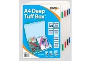 SG EDUCATION Tiger 300806 A4 Deep Tuff Box, White