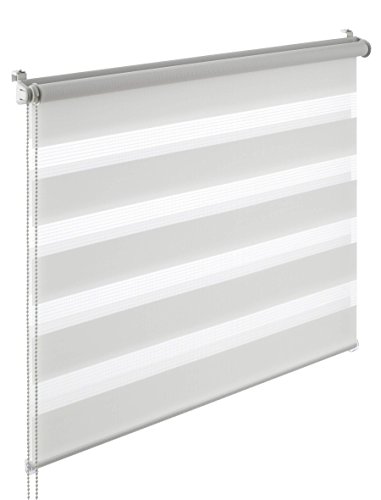 Yoursol Klemmfix/Easyfix Doppelrollo/Duo Rollo ohne Bohren, zur Montage auf dem Fensterrahmen, 80x150cm, weiss