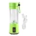 Produktbild Tragbarer USB-Saftpresse 350-400ML, wieder aufladbarer Kunststoff-Saftpresse, Fruchtsaft-Auszieher-Mixer, Haushalts-Fruchtmixer, USB-Saftpresse Cup(grün)