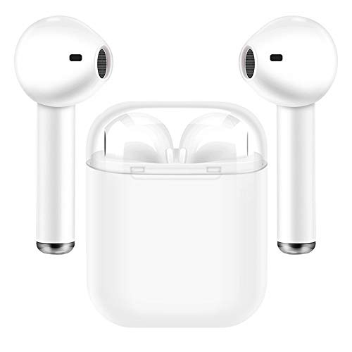 Auricular Bluetooth, I8X Mini Auricular inalámbrico para iPhone 8 8plus 7 7plus 6S Samsung Galaxy S7 S8 teléfono Inteligente Android iOS (Transparente)