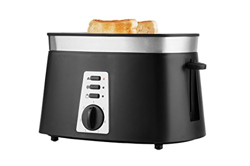 MEDION MD 17023 Toaster (920 Watt, Brötchenaufsatz, variable Temperatureinstellung), schwarz - 2