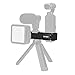 Price comparison product image SKYREAT Aluminum External Microphone Mount Holder for DJI Osmo Pocket Accessories,with 2 Cold Shoe Interface & 1/4" Screw Hole Support Led Light & Tripod Mount