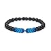 Price comparison product image 1 Pcs Volcanic Lava Stone Essential Oil Diffuser Bracelets Bangle Healing Balance Yoga Magnet Arrow Beads Bracelet for Men Women,6