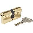 Yale 110724040040201 Hohe Sicherheit CS10 Doppelkupplung Zylinder High Security Double Clutch Cylinder, Polished Brass, 40/40