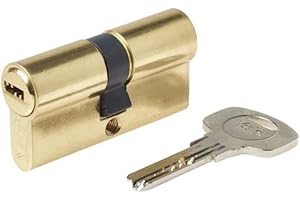 Yale 110723535040201 Cilindro de Seguridad S1000 Latonado 35 x 35 mm Llave - Llave Leva Larga