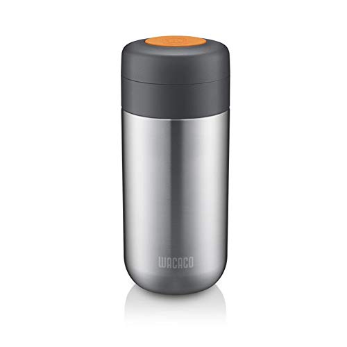 Wacaco Nanovessel, 3-in-1 Vacuum Insulated Flask, Compatible with Nanopresso -304 Stainless Steel- Tumbler, Tea Infuser and Water Tank, Travel Coffee Bottle, Camping Espresso Accessory, 7 oz Capacity
