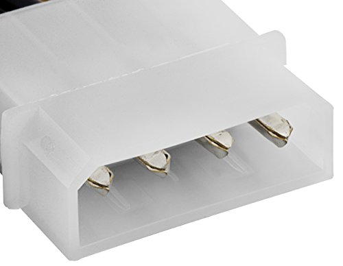 mumbi Stromkabel Y Stecker 4-polig auf 2-fach S-ATA – Y SATA Power Kabel – 1x 4pin an 2x 15pin – Länge: ca. 15cm - 7