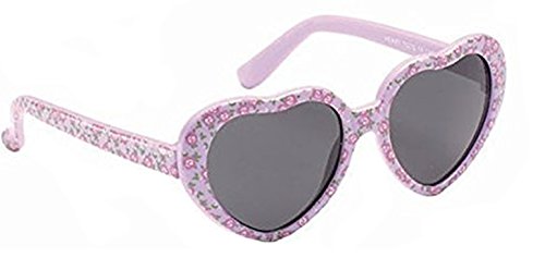 Baby Toddler Purple Heart Sunglasses with Soft Durable Plastic Frame and Black Smoked Lenses Providing Full UV 100% Protection Ideal for 0 to 3 Years