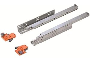 REJS Soft Close Undermounting Drawer Runner Full Extension Runners /3D Slides(1 Pair - 550mm)