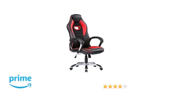 Arena Racing Swivel Gaming Chair Pu Leather Black And Red 64 X 68 X 113
