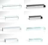tv tisch glas mit rollen Glasaufsatz: platzsparend, Unterbringung von DVD-Player, CD's, Videorecorder und Konsolen, geeignet für Fernseher, Monitor, etc. - wertet jeden Raum zeitlos und elegant auf - Glasstärke 12mm