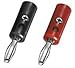 Produktbild "BestPlug" 2 Stück Bananenstecker / 1x Rot und 1x Schwarz / Kunststoffausführung mit Befestigungsschrauben