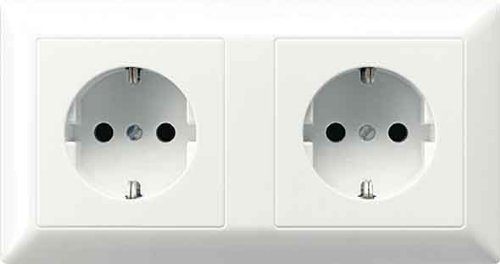 Preisvergleich Produktbild Jung AS522WW Kabel-Kanal-Schuko -Steckdose 2-fach