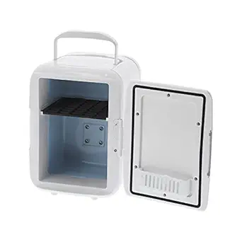 Enthe Portable Compact Mini Refrigerator, with Digital Temperature Control (White, 4L)