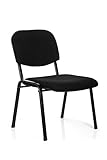 hjh OFFICE Chaise de conférence/Chaise Visiteur/Chaise XT 600 XL Noir