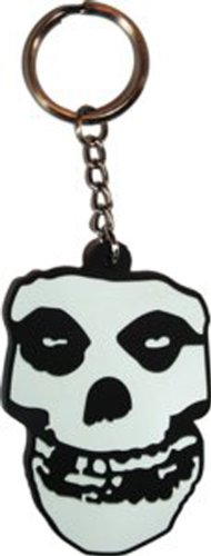 C&D VisionaryMISFITS Skull 3D Rubber Keychain, Officially Licensed Products Classic Rock Assorted - 2" x 1" Ruber Keychain