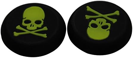 eJiasu Controller Thumb Grips Caps, Skull Replacement Accessories Silicone Thumb Stick Grip Hat Cover for PS4 joystick, PS3, PS2, Xbox one, Xbox 360 Controller (cyan 4pcs)