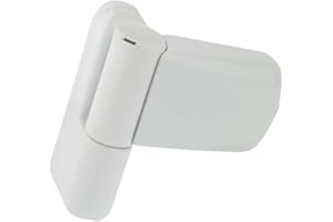 FixRello White Flag Hinge – 100mm Heavy Duty Adjustable Door Hinge – Fits Left & Right Handed Doors - 1x Hinge Only (White 1)