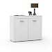 Produktbild CARO-Möbel Kommode Sideboard Anrichte Ray, Weiß, 110 cm Breit mit 2 Türen