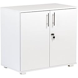 Armoire de rangement à verrouillage sécurisé avec armoire de rangement blanche à 2 portes