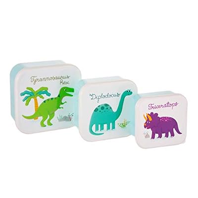 Sass & Belle Set de 3 friambreras Dinosaures, Multicolore, Unique