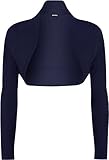 Longitud 32cm WearAll - Mujer Bolero Abierto Manga Larga Tallas - Azul Marino - 40-42
