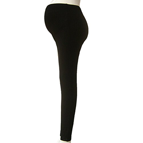 Ninimour- Womens Pluz Size Leggings Casual Loose Trousers Maternity Pants (One size, Black)
