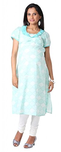 Morph Maternity Women's Cotton Kameez Small Blue