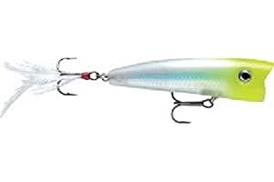 Rapala - Leurre de Pêche X-Rap Pop - Matériel de Pêche avec Grande Bouche Concave - Leurre Pêche d'Eau Douce et Mer - Profondeur de Nage Surface - 7cm / 11g - Fabriqué en Estonie - Chartreuse Ghost