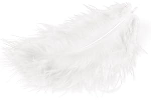 MEYCO VBS 15 Piume di marabù 10 cm piume morbide per la decorazione di Pasqua per composizioni bianco