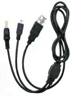 The Gamers Choice SONY PSP 2 in 1 USB charger &amp; data sync cable lead wire for Sony Play station portable