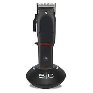StyleCraft Rebel Professional Super-Torque Modular Cordless Hair Clipper (Lids: Pink, Blue, Black)