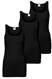 longshirt top  VERO MODA 3er Pack Maxi My Long Tank Top (L, 3er Pack schwarz)