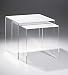 Produktbild Beistelltisch-Set"Marbella" aus Acryl-Glas klar/weiß, B40 x T33 x H36 / B33 x T33 x H33 cm